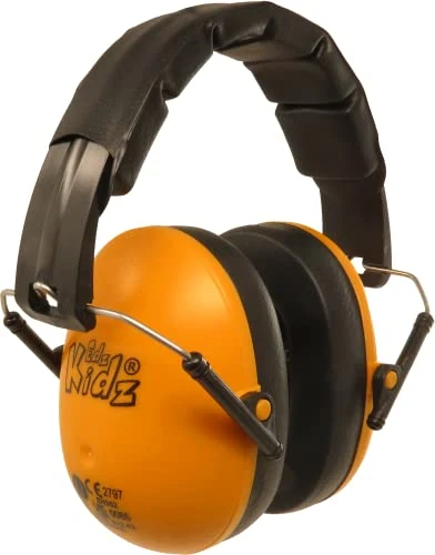 Edz Kidz. Kids Ear Defenders Children Girls Boys Toddlers and Teens. Hearing Protection for Kids. Earmuffs for Autism. Great Noise Reduction. CE and UKCA Certified (Orange)