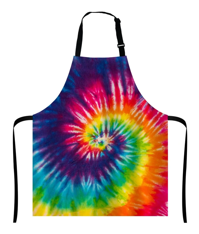 Wasach Tie Dye Apron,Adjustable Neck Bib for Men Women,Suitable for Kitchen Cooking Waitress Chef