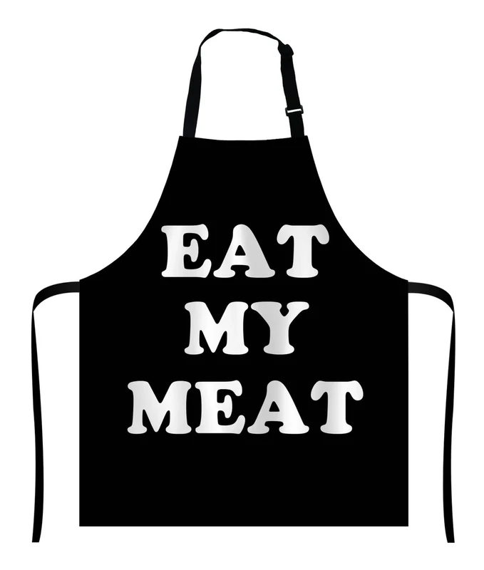 Wasach Funny Apron: Rude BBQ Gift for Dad, Eat My Meat, Offensive but hilarious Cooking Apron