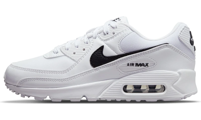 NIKE DH8010-101 Air Max 90 Women White Black White UK 7 - Image 1