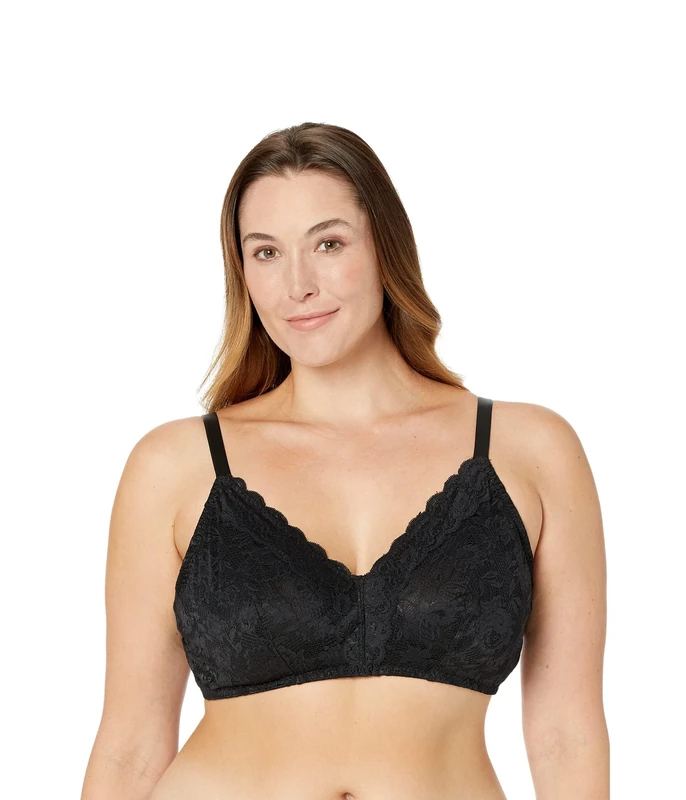 Cosabella Womens Say Never Curvy Triangle Bralette, Black/Black, XS