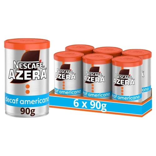 NESCAFÉ Azera Americano Decaff Instant Coffee 90g (Pack of 6) (Packing May Vary)
