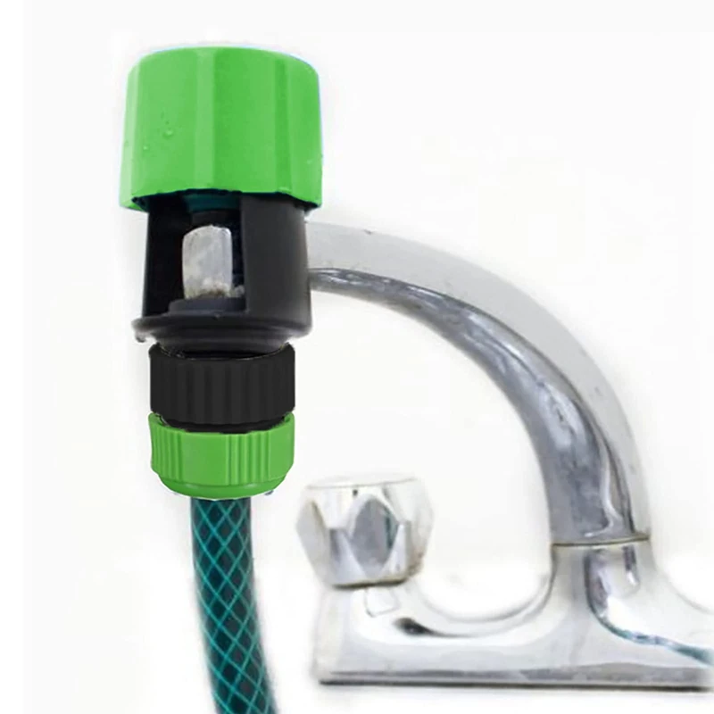 Kitchen Tap Hose Connector Pipe Garden Watering Connector,Hose Mixer Adaptor for Indoor Outdoor,1Pcs x Green
