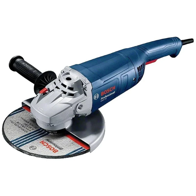 Bosch Professional Angle Grinder GWS 20-230 P (2,000 watts, Additional Handle incl., Fixing Flange, Clamping nut, Protective Cover, Spanner, Made of Cardboard) Blue