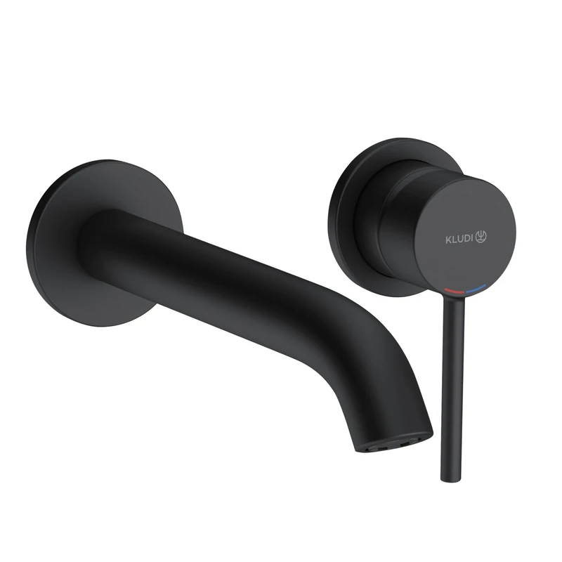 Kludi 382453976 Bozz-382453976 Bathroom Sink tap with a Fixed spout Bozz matt-382453976, Black matt, 23 cm Ausladung