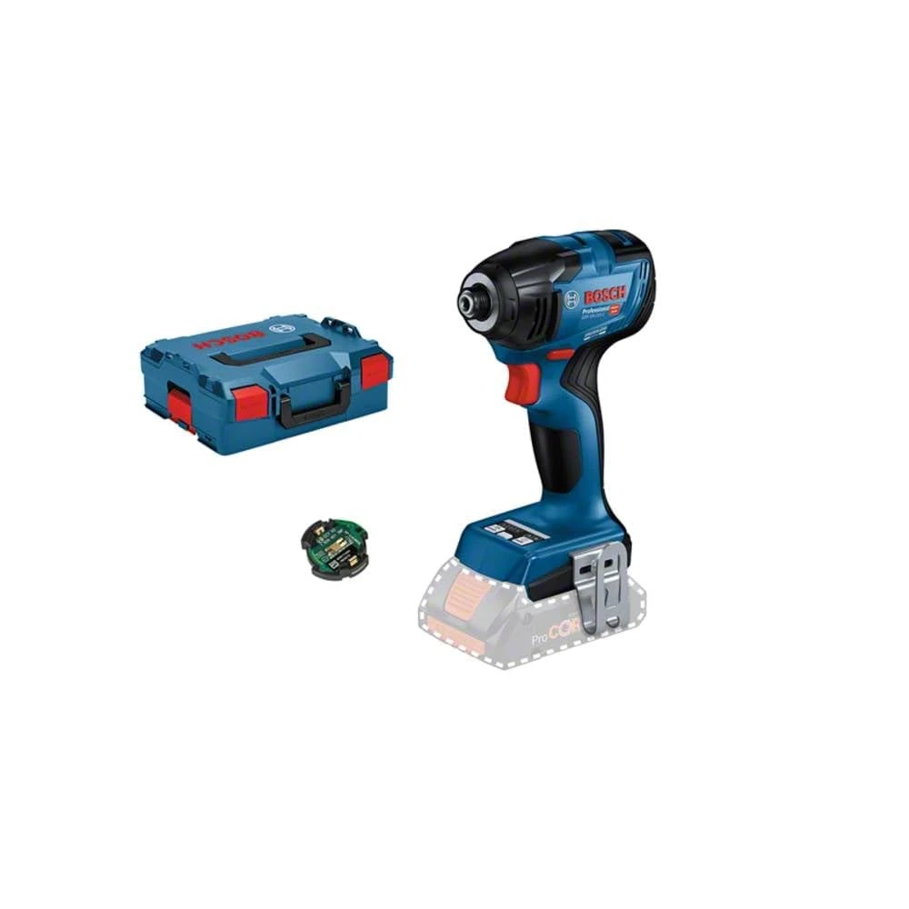 Bosch Professional 18V System Cordless Impact Driver GDR 18V-210 C (tightening torque: 210 Nm, breakaway torque 370 Nm, incl. 1x Bluetooth module, L-BOXX, without battery/charger)