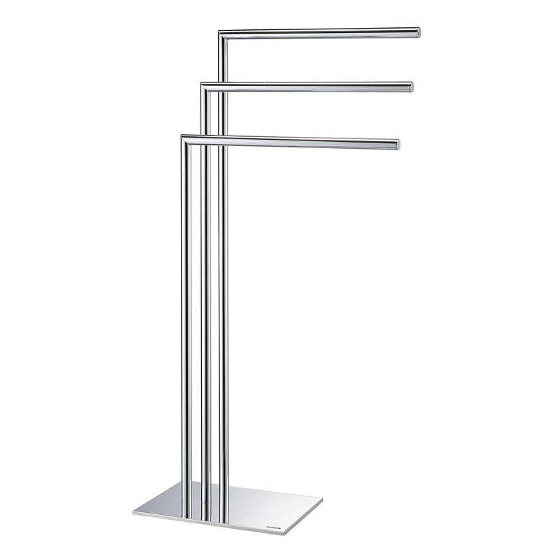 Sealskin Tube, Towel rail with 3 arms freestanding, Chrome