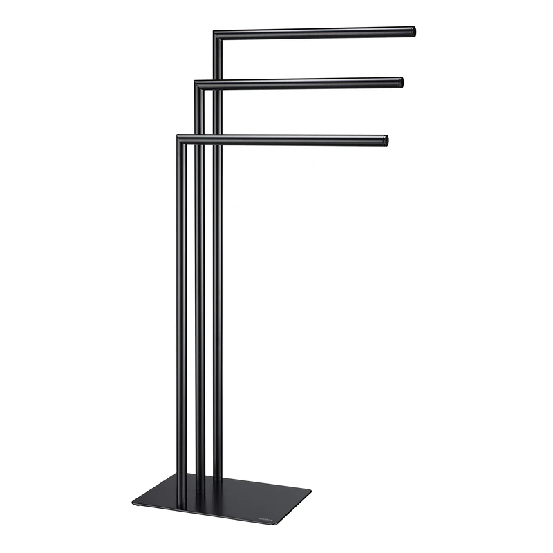 Sealskin Towel Rail, Metal, Black, 200x490x900mm
