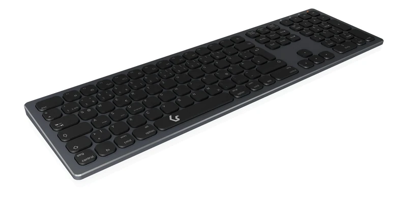 KeySonic Wireless Bluetooth Keyboard for Windows/MacOS/Android German QWERTZ Layout Black