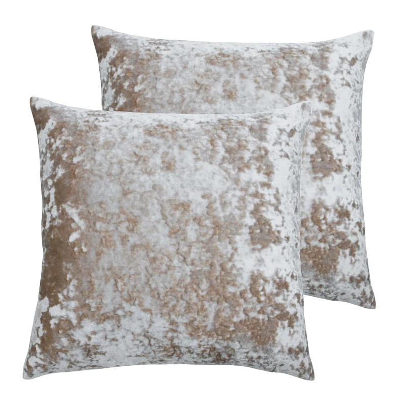 Paoletti Verona Feather Filled Cushions (Twin Pack), Polyester, Oyster, 55 x 55cm, (K2-VERONA/FF5/OYS)