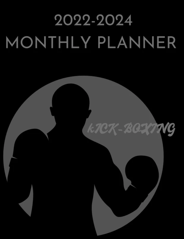 2022-2024 Three Year Planner kick boxing, for Men: 36 Months Calendar, 3 Year Monthly Appointment Notebook, Notebook Monthly, With Holidays, Notebook for kick boxing
