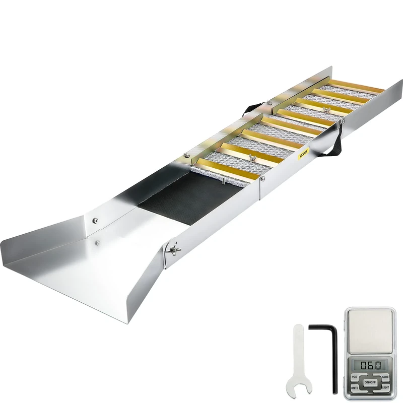 VEVOR Folding Aluminum Alloy Sluice Box, Compact 50" Sluice Boxes for Gold, Lightweight Gold Sluice Equipment, Portable Sluice Boxes with Miner's Moss, River, Creek, Gold Panning, Prospecting, Dredg - Image 1