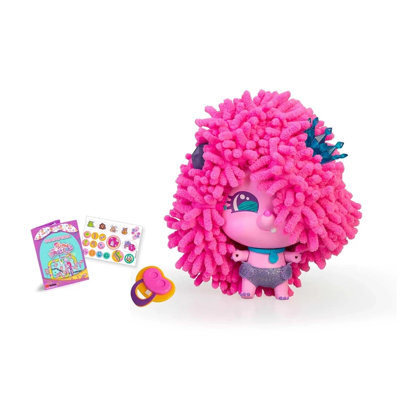 The Bellies From Bellyville - Beastie Pompom, Bellies' Pet, Can Be Ball and Tuck Into Her Soft and Fun Hair, Includes Diaper, Pacifier, Pins and a Crown, Famous (700017077) - Image 1
