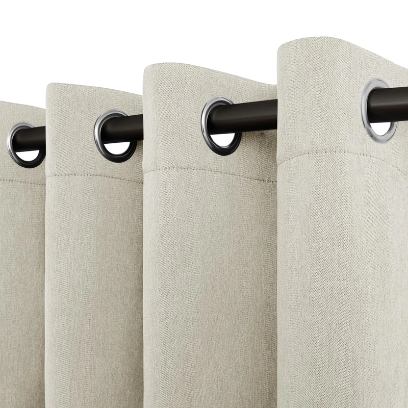 Easy-Going Linen Look Blackout Curtain 108 Inch Length Grommet Window Curtain Drapes for Bedroom, Living Room Thermal Insulated Room Darkening (Set of 2 Panels, Natural)
