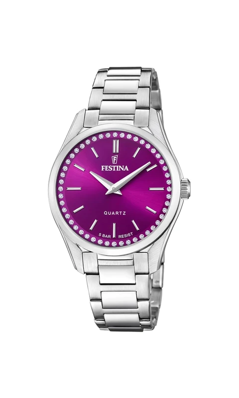 Festina Women's Watch F20583/2 Mademoiselle 316L Stainless Steel Case Grey Silver 316L Stainless Steel Strap Grey Silver