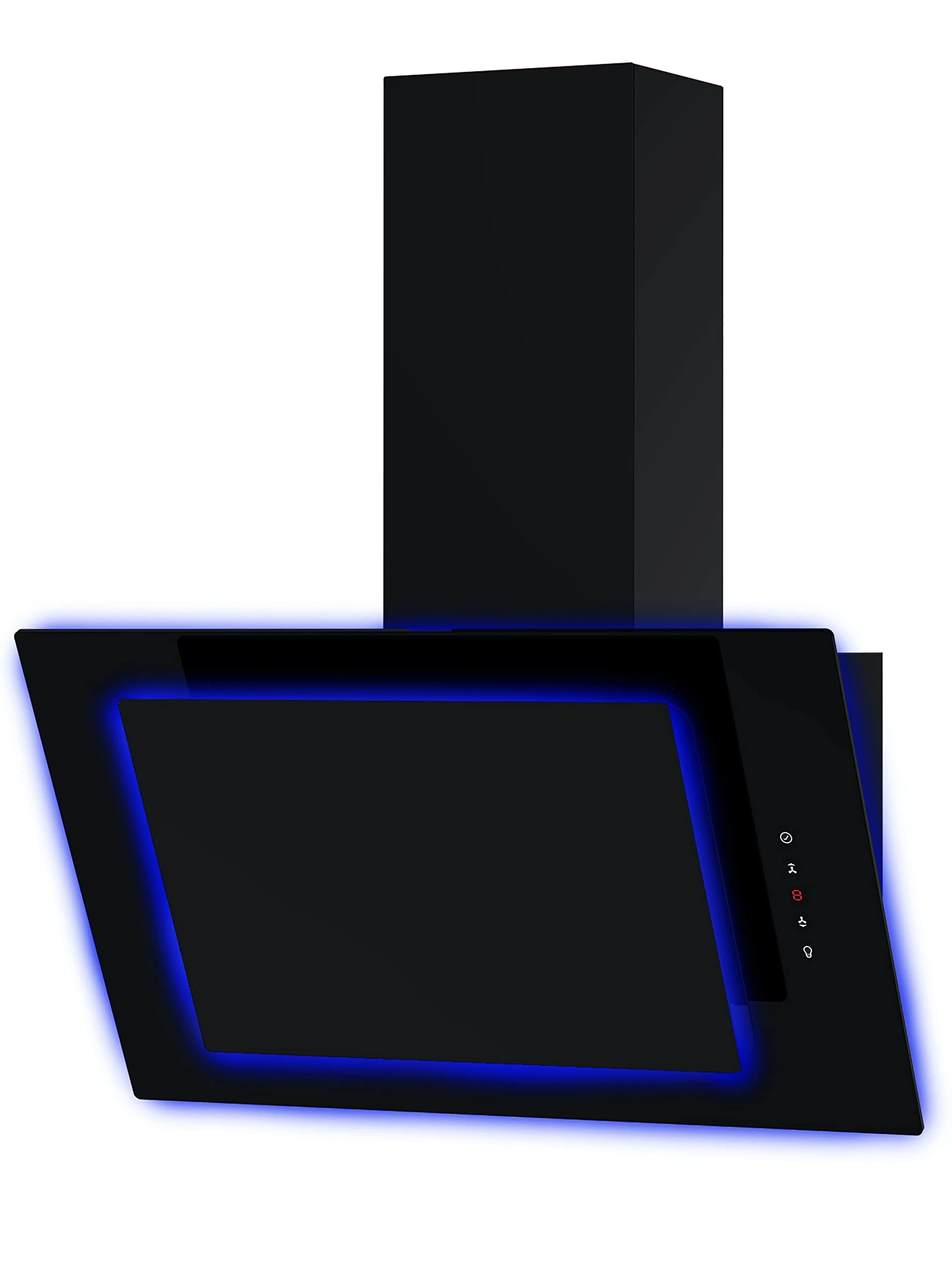 Innocenti ART283101 60cm Aurora Led Halo Angled Glass Cooker Hood