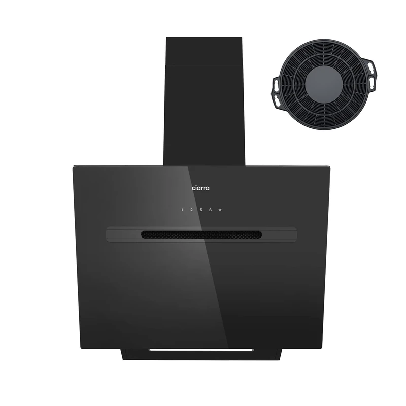 CIARRA ASB6736G Extractor Hood 60cm 700m³/h 4 Speeds Booster Function WIFI+APP Control Outdoor Extraction and Internal Circulation by Carbon Filter CBCF006