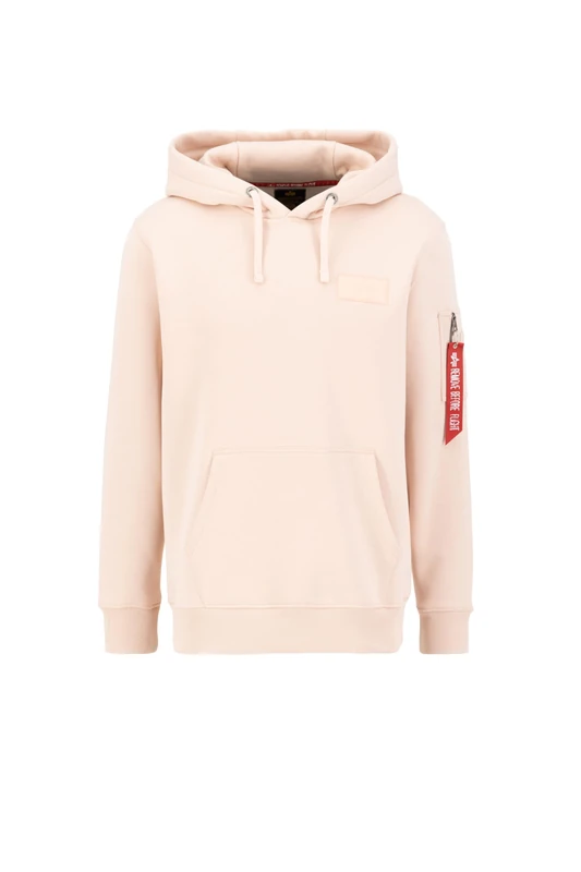 Alpha Industries Men's Back Print Hoody, Pale Peach, XS