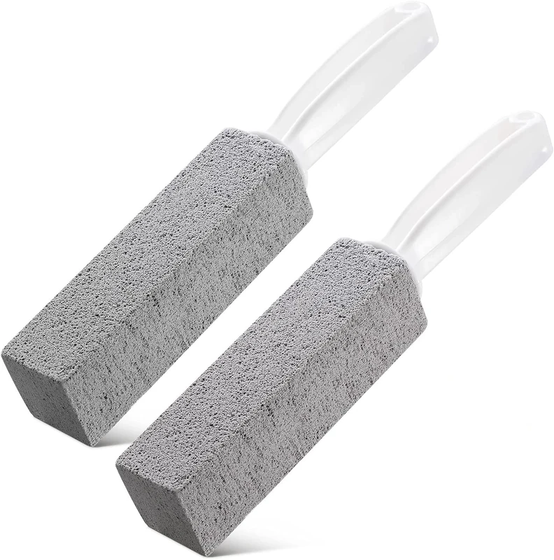 2-Pack Pumice Stone for Toilet Cleaning, Heavy Duty Limescale & Hard Water Remover with Handle – Safe for Porcelain, Ceramic, Toilet Bowl Rings and Bathroom Surfaces