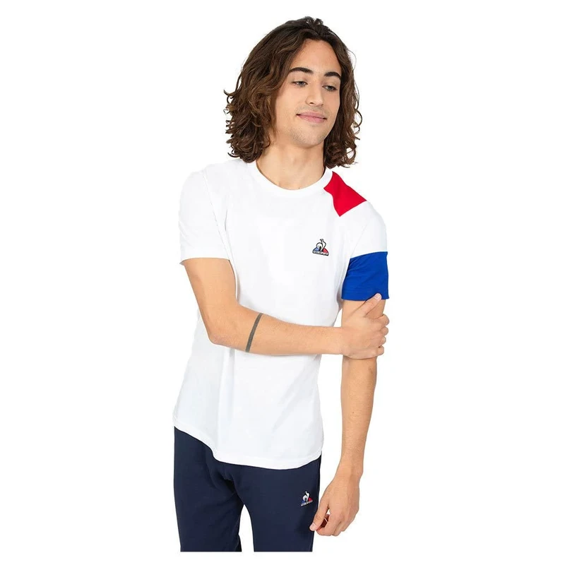 Le Coq Sportif Bat Tee SS No 1 M for Adult/Unisex, N.O.W/B.Electro/Red Electro, M