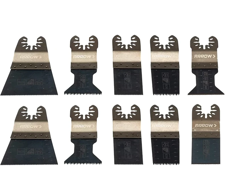 Arrow 10 Piece Oscillating Multi-Tool Blade Assortment Set