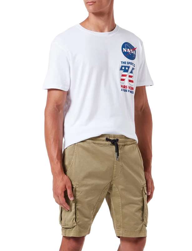 Alpha Industries Cotton Twill Jogger Men's Shorts Olive - Image 1