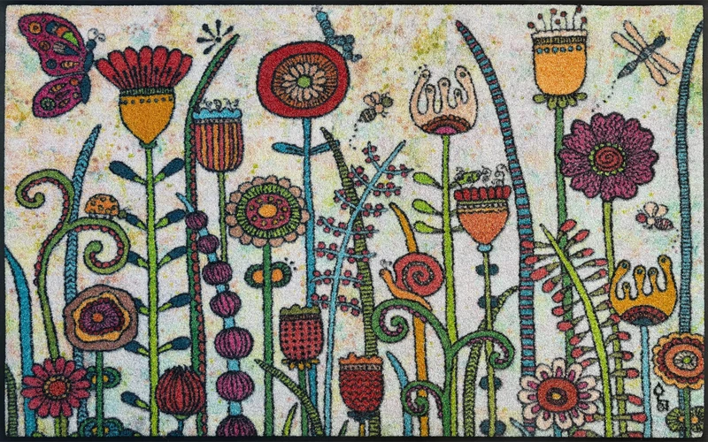 Wash+Dry Door Mat Sundentag 75 x 120 cm Colourful Indoor and Outdoor Washable
