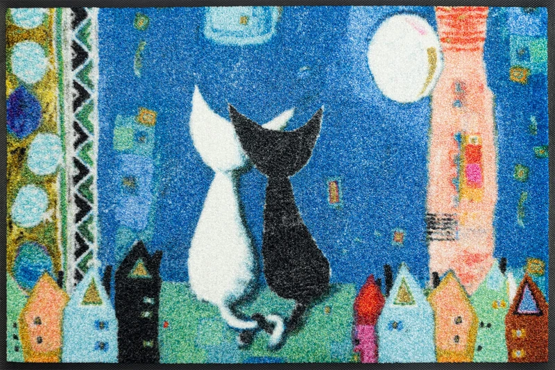 wash+dry Romance Doormat 50 x 75 cm Colourful Inside and Outdoor Washable - Image 1