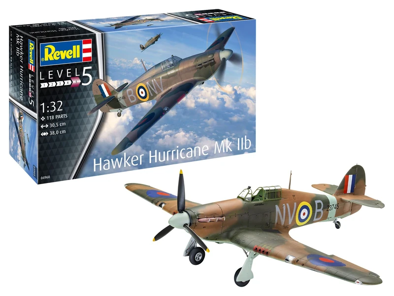 Revell 04968 Hawker Hurricane Mk IIb 1:32 Scale Unbuilt/Unpainted Plastic Model Kit
