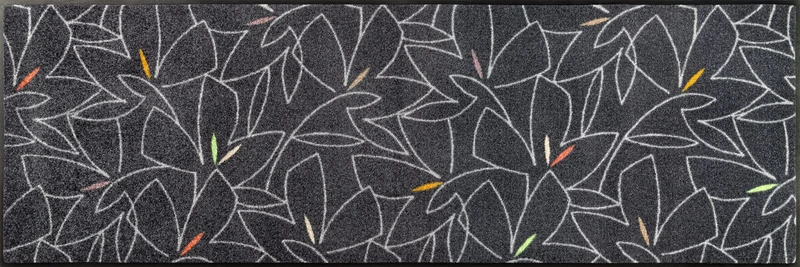 Wash+Dry Linostre Door Mat 60 x 180 cm Grey Inside and Outside Washable