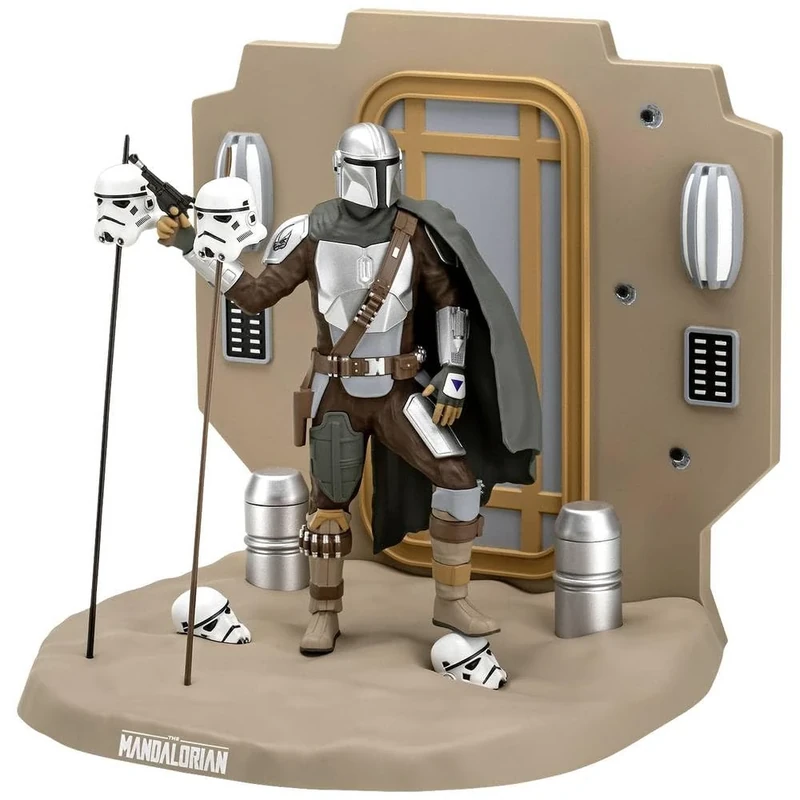 Revell 06784 Star Wars: The Mandalorian Din Djarin™ - The Bounty Hunter 1:9 Scale Unbuilt/Unpainted Plastic Model Kit with Diorama Base