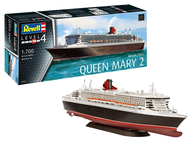 Revell 05231 Ocean Liner Queen Mary 2 1:700 Scale Unbuilt/Unpainted Plastic Model Kit