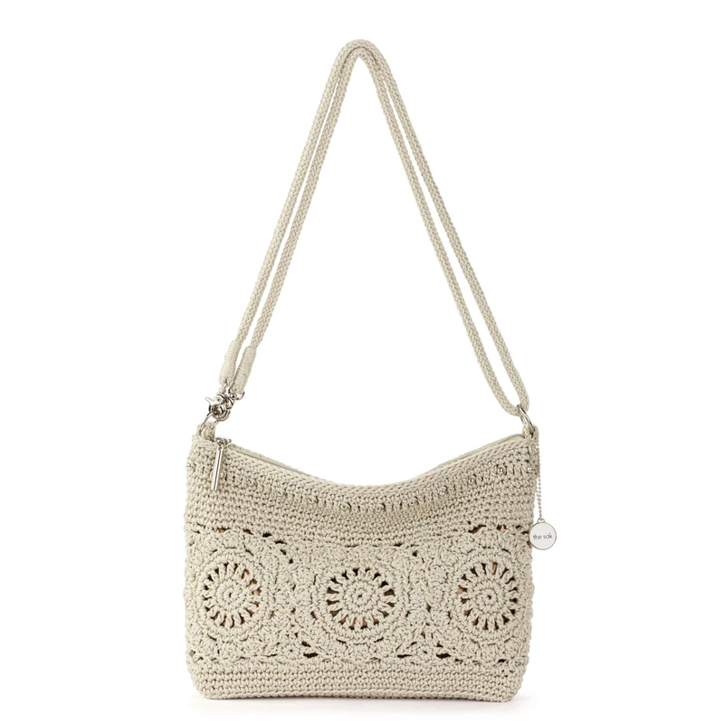 The Sak Women's Convertible Lumi Hand-Crochet 3-in-1 Crossbody, Natural Medallion, One Size