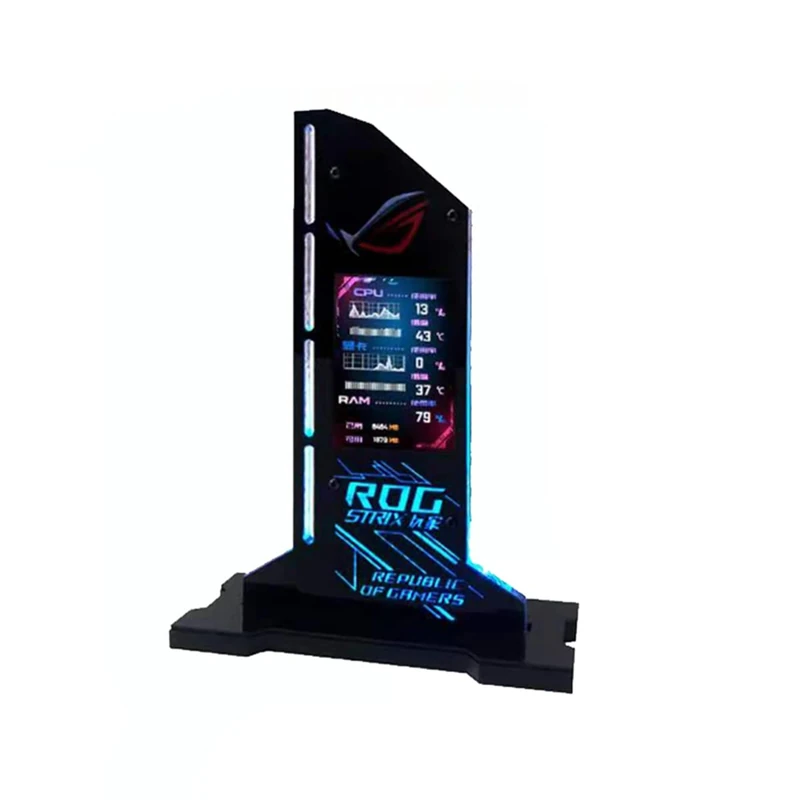 Lamptron vertikaler GPU Halter mit Display - schwarz - Image 1