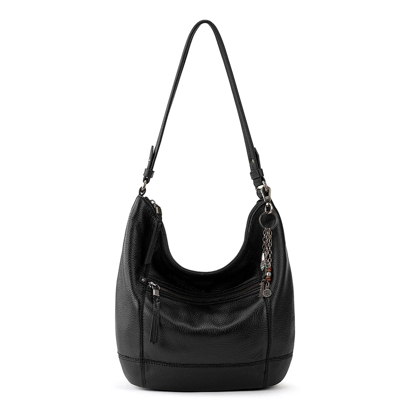 The Sak Women's 107136 Sequoia Leather Hobo, Black, M