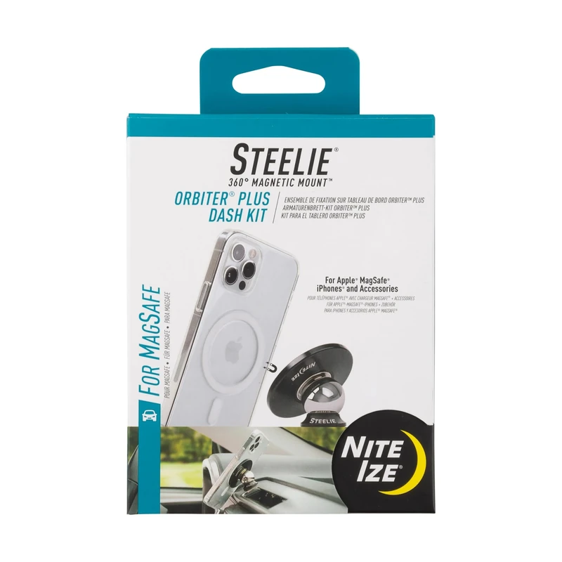 Nite Ize Steelie Orbiter Plus Dash Mount - Magnetic Phone Mount for Car Dashboards - Phone Mount with Neodymium Magnets