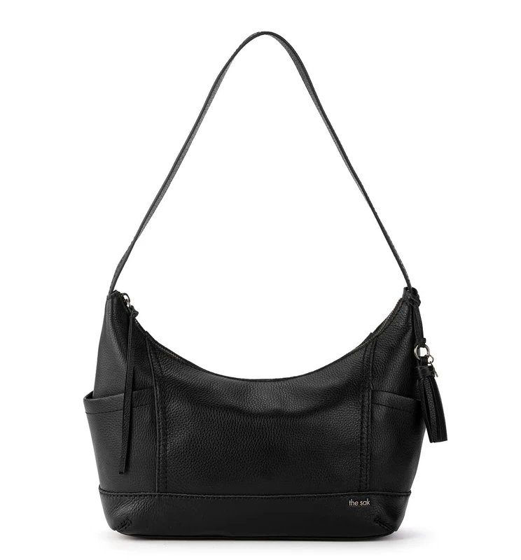 The Sak Women's Kendra Hobo Bag in Leather, Timeless & Elevated Silhouette, Soft & Supple, Handcrafted & Sustainably-Made Purse, Black Ii, One Size