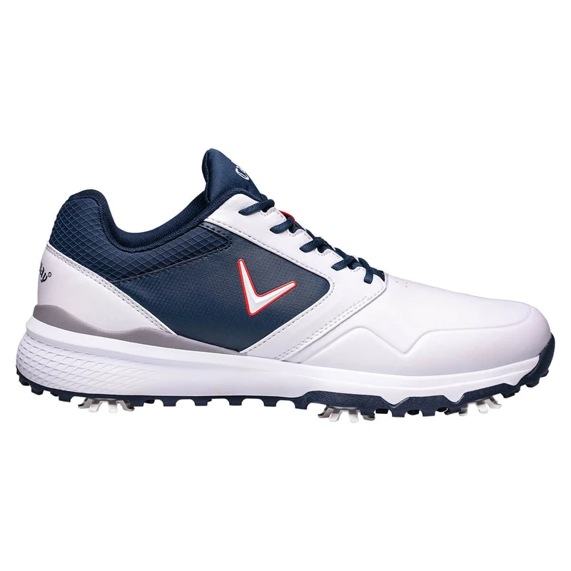 Callaway Golf Chev LS Waterproof Golf Shoe,White Navy Red,8.5 UK