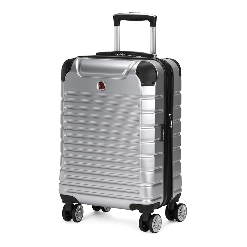 SwissGear 7782 Hardside Expandable Luggage with Spinner Wheels, Silver, Carry-On 20-Inch, 7782 Hardside Expandable Luggage with Spinner Wheels