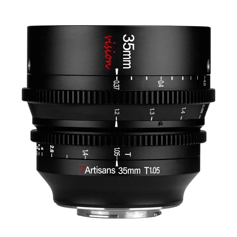 7artisans 35mm T1.05 Manual Focus Large Aperture Cine Lens Compatible with L Mount for Leica/Panasonic/Sigma