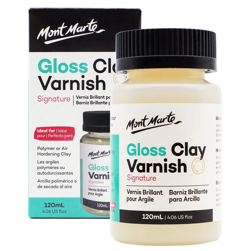 Mont Marte Clay Varnish 120ml Gloss Finish for Polymer & Air-Dry Clay