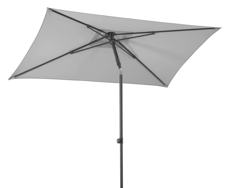 Schneider-Schirme Sevilla Parasol, Silver Grey, 240 x 140 cm, Rectangular, 667-14, Steel Frame, Polyester Covering, 4.6 kg