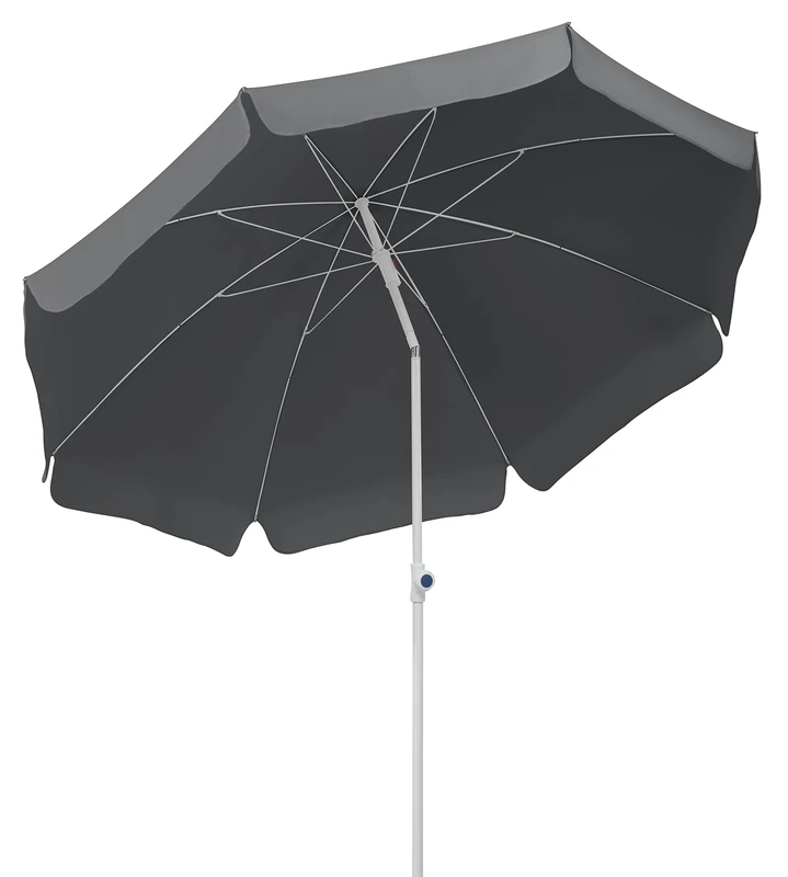 Schneider Ibiza parasol, anthracite, 200 cm, round, 680-15, steel frame, polyester cover, 2.1 kg