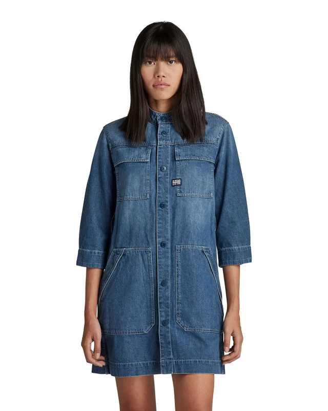 G-Star Women's Shirt Dress , Blue (antique faded space blue D17878-C970-D342), M