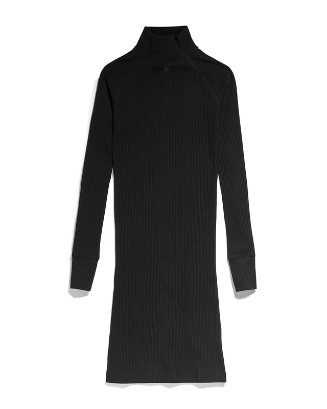 G-Star Women's Rib Slim Dress , Black (dk black D22274-D107-6484), XS