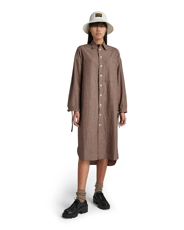 G-Star Women's Long Shirt Dress , Brown (chocolat D22160-D187-285), L
