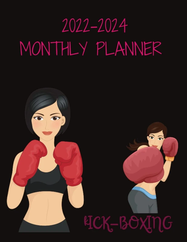 2022-2024 Three Year Planner kick boxing, for Women: 36 Months Calendar, 3 Year Monthly Appointment Notebook, Notebook Monthly, With Holidays, Notebook for kick boxing