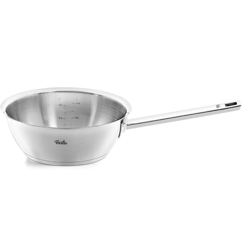 Fissler Original-Profi Collection Stainless Steel Sauté Pan (1.9 L, Diameter 20 cm) with Pouring Rim and Scale Induction