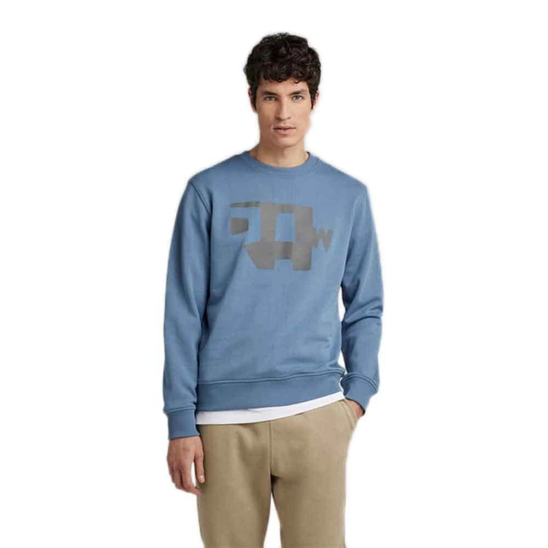G-Star Men's Abstract RAW Sweater, Blue (azul D22230-A613-2182), XS