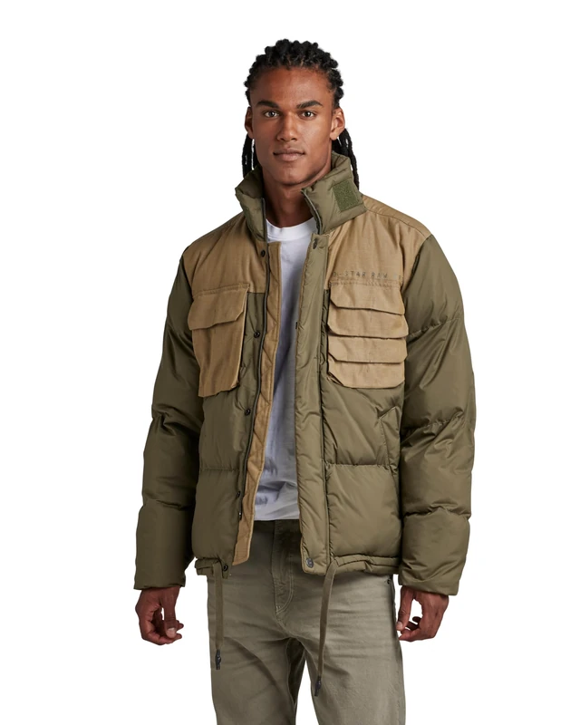 G-Star Men's Unisex Attac Utility Puffer, Green (shadow olive D21937-D199-B230), XL - Image 1